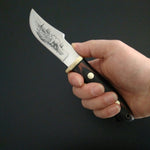 Bear Damascus Hunting Knife With Scabbard