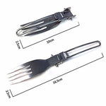 Camping Fork , Knife, Spoon Set With Pouch